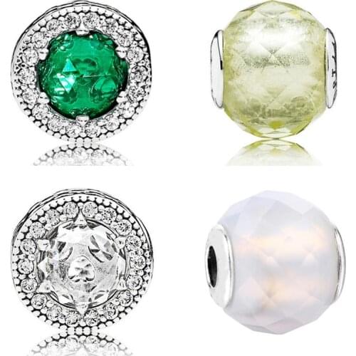 Optimism & Patience With Cubic Zirconia Bead Fit Pandora Essence COLLECTION Bracelet Bangle 925 Sterling Silver Charm Jewelry