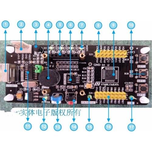 Fast Free Ship STM8L151K4 development board/STM8L152K4 development board/supporting video tutorials/a key to download