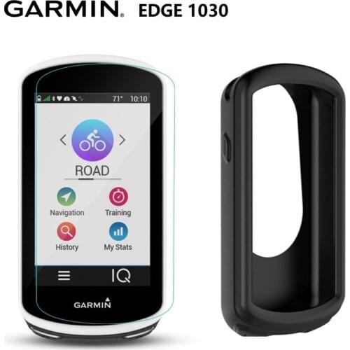 Garmin EDGE1030 Silicone Case & Tempered Glass Screen Film Bicycle Computer Stopwatch Gps EDGE 1030 Protective Cover Accessories