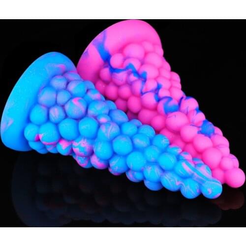 Grape Shape Dildos Fantasy Realistic Butt Plug Sex Toys For Women Soft Vaginal Massage Big Anal Beads Liquid Silicone Penis