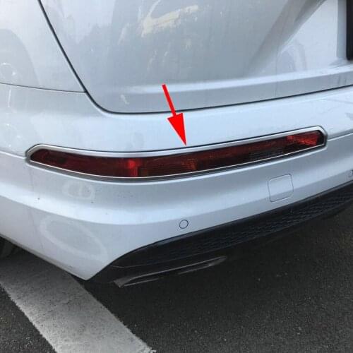 Chrome Rear Tail Fog Light Foglight Cover Trim Parts Fit For Audi Q7 2016 2017 2018 Exterior Accessories