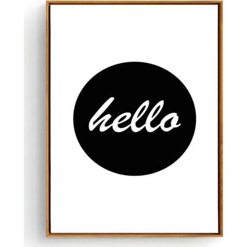 Nordic Style Canvas Print painting Hello Letters Quote Poster Wall Art Pictures For Home Decoration Living Room No Frame LZ486