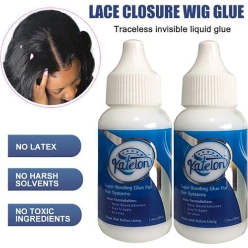 New arrival 38ML Wig Glue WaterProof Wig Bonding Glue Invisible Adhesive With 1 Bottle Remover For Lace Wig and Toupee