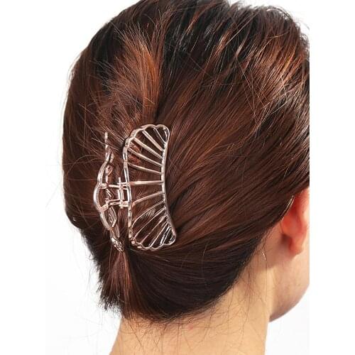 Korea Fashion Girl Hair Claw Geometric adult grabbing Hairpin Retro simple Shape Hair Clips ponytail clip plate Hair Accessories