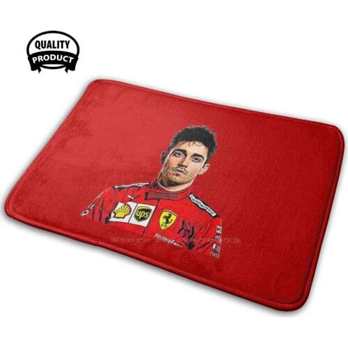 Leclerc Soft House Family Anti-Slip Mat Rug Carpet Leclerc Celebrity Celebrity Leclerc Monaco Motorsport Motor Sport Racing
