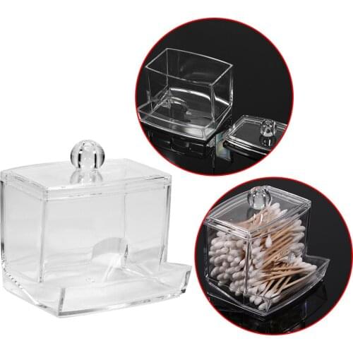 Nosii Practical Cotton Swab Q-Tip Stick Makeup Storage Organizer Box Cosmetic Clear Holder Case Storage Box Container