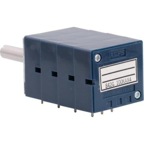 New Orignal JAPAN ALPS 4 Channels Volume Potentiometer Attenuator LOG 10KA 50KA 100KA RK27 Type Hifi Audio DIY