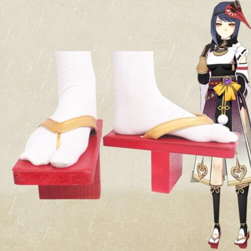 Genshin Impact Kujo Sara Cosplay Shoes Boots Halloween Carnival Costume Accessories Props