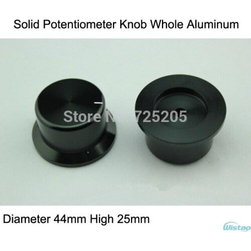 IWSTAO Solid Potentiometer Knob Whole Aluminum Volume Diameter 44mm High 25mm HIFI Amplifier Tube DIY Free Shipping