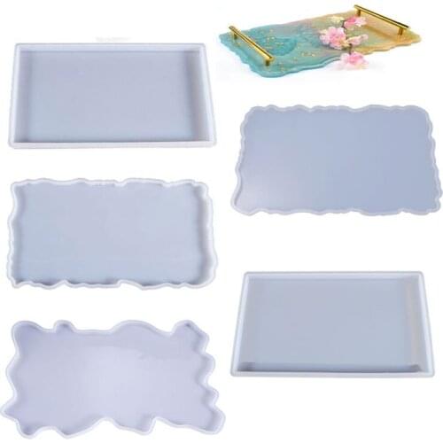 Crystal Epoxy Resin Mold Fruit Plate Casting Silicone Mould Handmade DIY Crafts Tray Making Tools