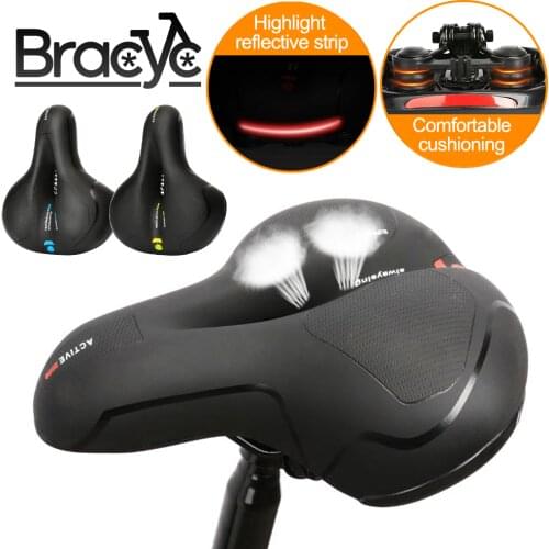MTB Bicycle Saddle Seat Big Butt Bicycle Road Cycle Saddle Mountain Bike Gel Seat Shock Absorber Wide Comfortable Accessories