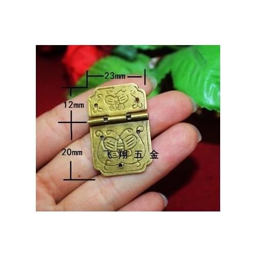 Printing butterfly hinge 90 degrees brass hinge box 5 hole antique copper butterfly 35MM*23MM