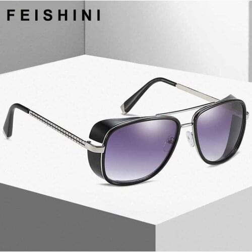 FEISHINI Summer Windbreak Quality Sunglasses Men Brand Designer Celebrity Style Goggle Glasses Women