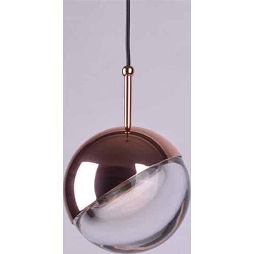 Modern Art Nordic LED electroplate Glass Ball Bedroom Bedside Pendant Lights Dining Room Restaurant Bar Lamp Designer Luminaire