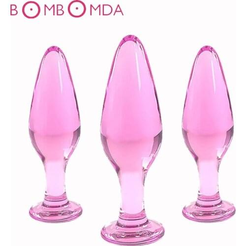 Glass Anal Plug Stimulation Butt Plug Smooth Anal Plug Dildo Prostata Massage Masturbation Anal Beads Sex Toys For Woman Couples