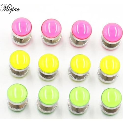 Miqiao 2 Pcs Human Body Piercing Jewelry All-match Stainless Steel Dripping Mixed Color Ear Pinna Random