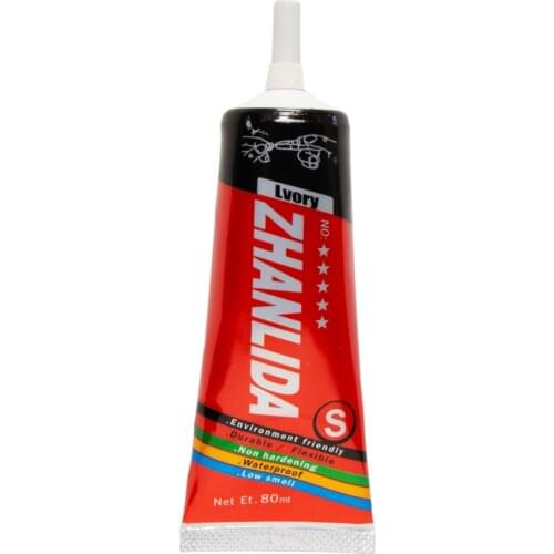 Zhanlida S Medium Settings Contact Adhesive Universal Repair Glue With Precision Applicator Tip - 80ML