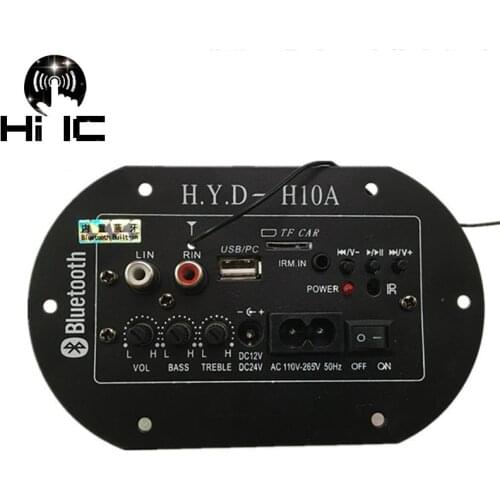 Amplifiers Audio Board Amplificador Subwoofer Amplifier Board Built-in Bluetooth FM Radio 220V 12V 24V Digital IC Tube