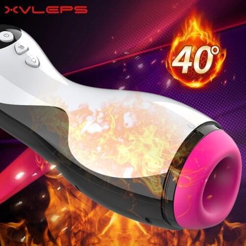Xvleps Male Automatic Sucking Heating Vagina Masturbation Cup Real Blowjob Masturbator Toys Sex Toys For Men Toys For Adults 18
