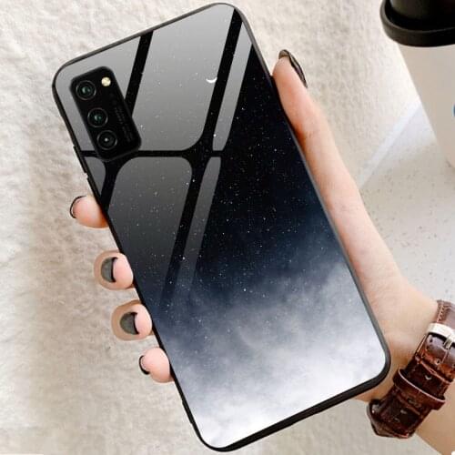 Luxury Starry sky Tempered Glass Protection Case For Samsung A50 A51 A71 A70 A20 A30S A7 A90 5G A31 M21 M31S Anti-Shock Cover