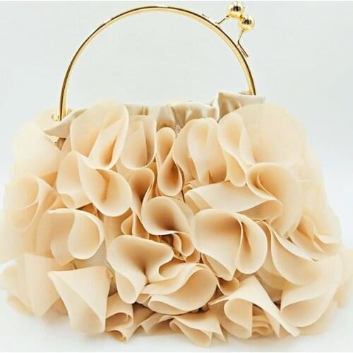 Women Stain Flowers Evening Clutch Bride Wedding Dinner Purses Female Fashion Handbags for Ladies Luxury Designer Elegant Bags