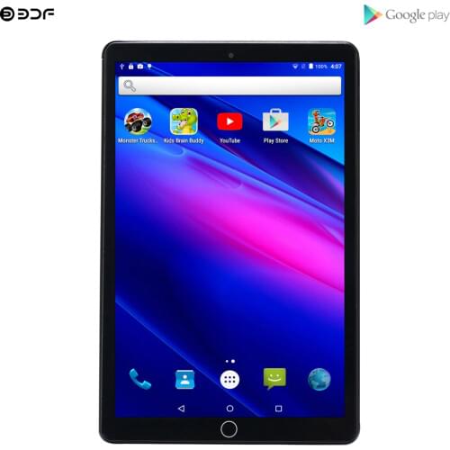 New 10.1 inch Tablet Pc Android 7.0 Quad Core 3G Phone Call Tempered Glass WiFi Bluetooth Google Play Tablets
