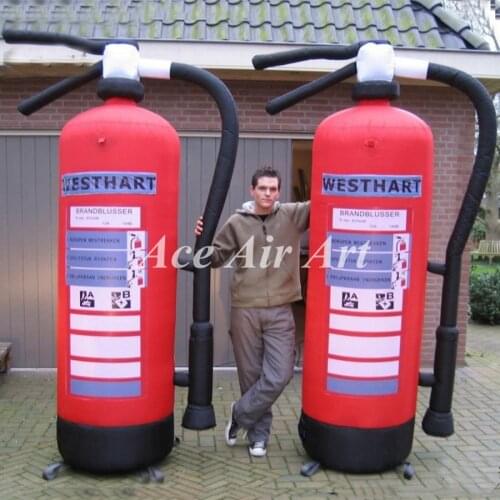 2 pcs Free shipping 2.5m H giant inflatable fire extinguisher model with air blower for Advertising