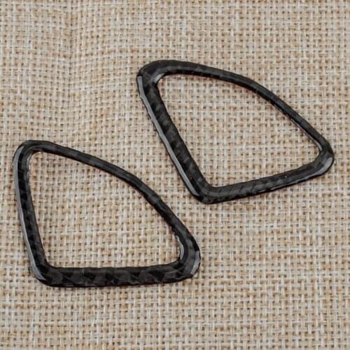 2Pcs Left & Right Door Horn Panel Cover Trim Carbon Fiber Black Fit for Chevrolet Corvette C7 2014 2015 2016 2017 2018 2019