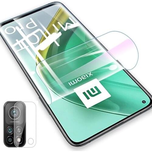 2in1 Camera lens protective and full Curved Hydrogel Film For xiaomi mi 10 pro 5G mi10 10pro Mi10 screen protector