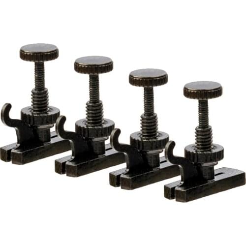 4pcs Violin Black Fine Tuners String Adjusters Anti Rust For 4/4 3/4 Violin Part