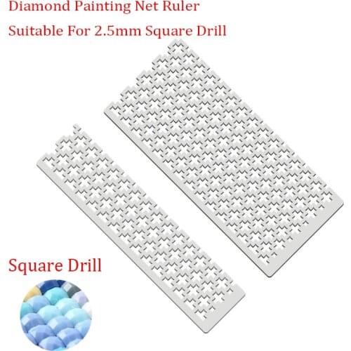 5D DIY Diamond Painting Ruler Square Round Drills Diamond Embroidery Accessories Mesh Ruler Stainless Steel Ruler Tool A190