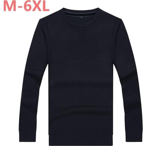 8XL 6XL 5XL 4XL Brand Casual Sweater O-Neck Solid Slim Fit Men Long Sleeve Patchwork Male Pollover Sweater Clothes agasalho masc