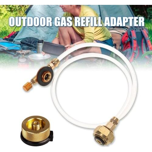 Outdoor Gas Stove Refill Adapter Propane Refill Burner Adapter LPG Flat Cylinder Tank Coupler Gas Conversion Adapter Tool