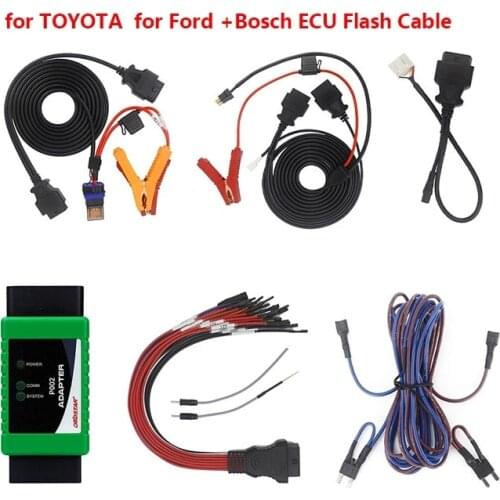 OBDSTAR P002 Adapter Full Set with TOYOTA 8A Cable + Ford All Key Lost Cable + Bosch ECU Flash Cable Work with X300 DP Plus Pro4