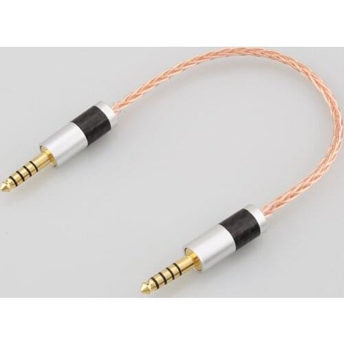 Audiocrast HIFI Single Crystal Copper 4.4mm Balanced Male to 4.4mm Balanced Male Audio Adapter Cable 4.4 Male to Male Adapter