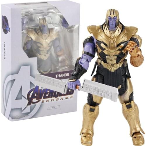 Endgame Thanos Action Figure Titan Thanos with Infinity Gauntlet Glove Collectible Model Toy