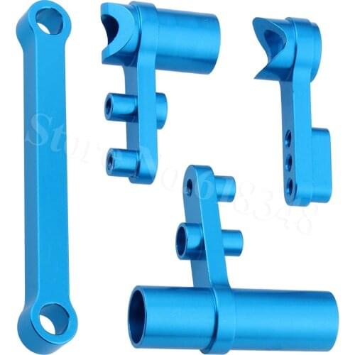 HSP 122057 102257 Aluminium Steering Servo Saver Complete Set 02025 & 02075 Upgrade Parts For 1/10 RC Car CNC Redcat Exceed