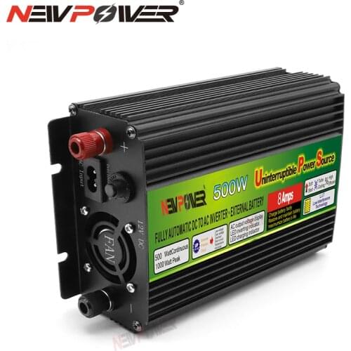 500W Off Grid Inverter with Charger, MAX 1000W UPS DC12V AC110V/220V Modified Sine Wave Power Inverter with charge function