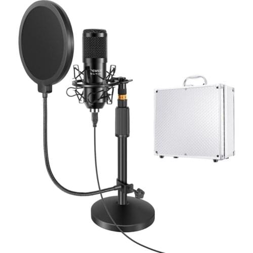 Neewer USB Microphone with Stand Kit: 192KHz/24Bit Plug&Play Cardioid PC Condenser Mic with Mic Stand for YouTube/ Gaming Record