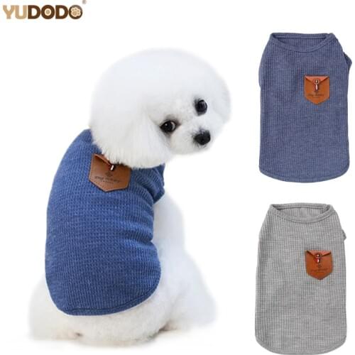 Summer Cool Small Dogs Vest Chihuahua Teddy Solid Color Puppy Cat T-Shirt Breathable Cotton Pet Coat Dog Clothes S-2XL
