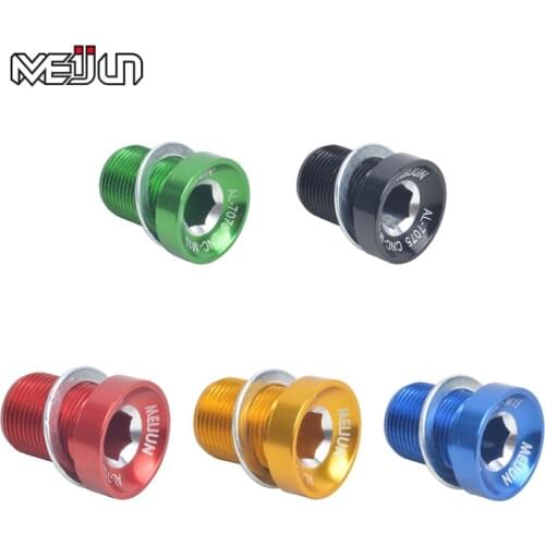 MEIJUN Aluminum Alloy Mountain Bike Axis Spline Screws Crank Chain Wheel Bolt Cap Suitble for 15mm MTB Bicycle Cycling Accessory