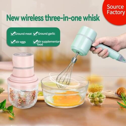 Wireless Portable Electric Food Mixer Hand Blender 3 Speeds High Power Dough Blender Egg Beater Baking Hand Mixer Kitchen Tools