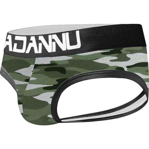 2020 ADANNU Brand Sexy Men Thongs Briefs G-string Thong Men Tanga Gay Underwear Camouflage Male Jockstraps Gay Men Underwear