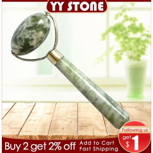 Single Head Facial Massage Roller Jade Face Body Head Neck Nature Device slimming face V-line home health care back pain relieve