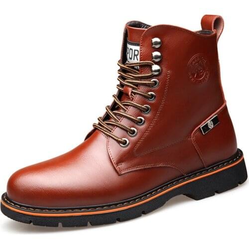 2020 Hot Newest Keep Warm Men Winter Boots High Quality Genuine Leather Wear Resisting Casual Shoes Working Fahsion Men Boots
