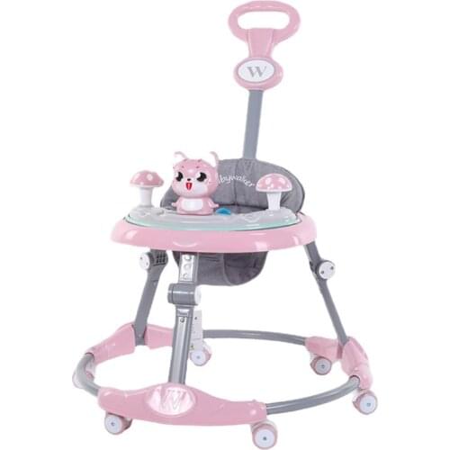 New Folding Baby Walker Multi-Function Anti-Rollover Anti-O-Legs Men and Women Adjustable Height Toddler Walker Newborn Walk Car