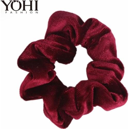 New Fashion Super soft velvet terry cloth hair ring for ladies head tie hair net hair flower Stretchy Hair band