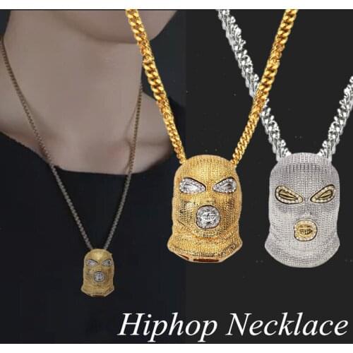 New Counter-terrorism Head Masked Pendant Necklace New Exquisite Hip Hop Jewelry Curb Cuban Link Chain Fashion Gift