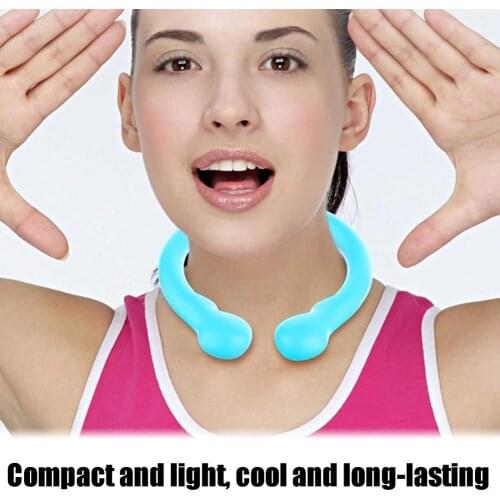 Neck Cooling Tube Ice Ring Wraps Wearable Hand-free Ice Cold Circle Summer Exercise Reusable Neck Cooler Cold Gel Ice Pack