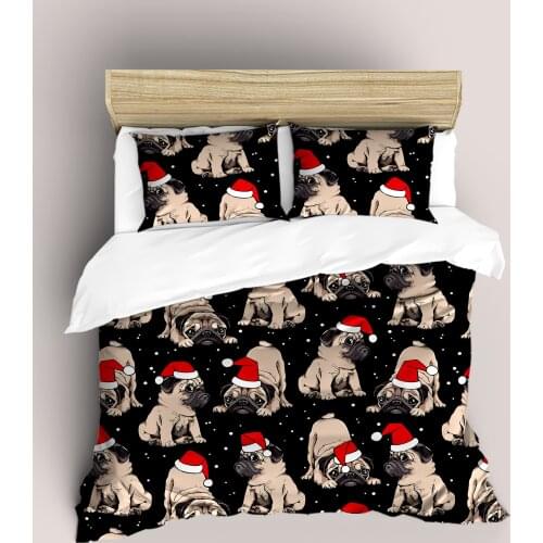 Dropship Wholesale Customized Christmas Bedding New Year Gift Comferter Bed Set Warm Comfortable King Size Bedding Set Cover 3d